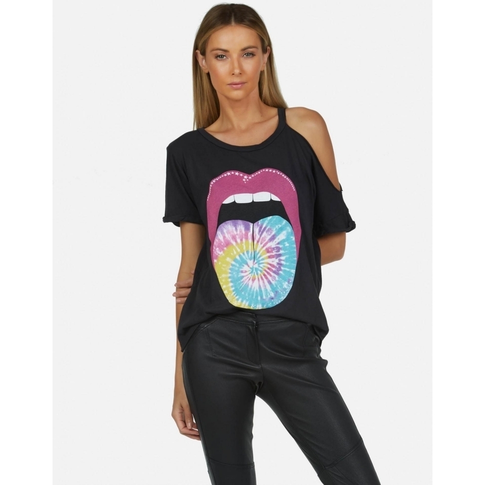 LAUREN MOSHI // ltd ed amara journey departure symmetric shoulder cut out tee - Picture 11 of 15